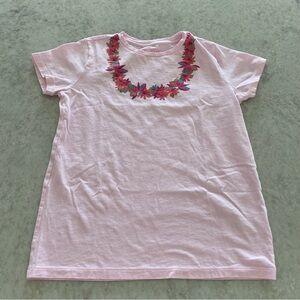 Crewcuts Girls' Floral Lei Necklace Graphic Tee - Size L (10/11)